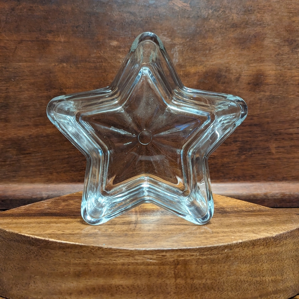 American Pride Glass Star Shaped Candle Holder